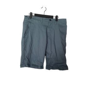 Hudson & Barrow Mens Sage Green Flat Front Chino Shorts Size 34